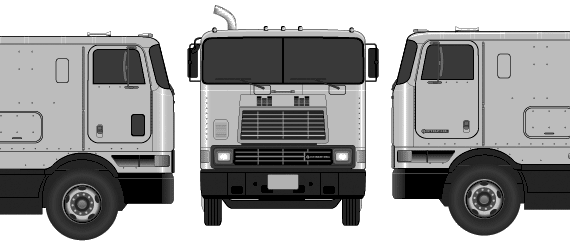 Truck International 9800 - drawings, dimensions, pictures