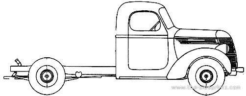 Грузовик International D-15 Truck -9 (1937) - чертежи, габариты, рисунки