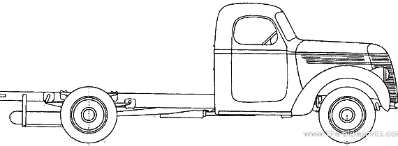 Truck International D-35 Truck -9 (1937) - drawings, dimensions, pictures