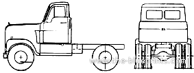Truck International D-405 - drawings, dimensions, figures