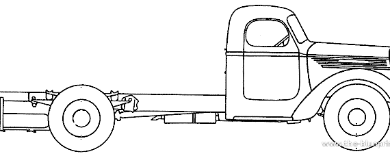 Грузовик International DR-40 Truck -9 (1937) - чертежи, габариты, рисунки