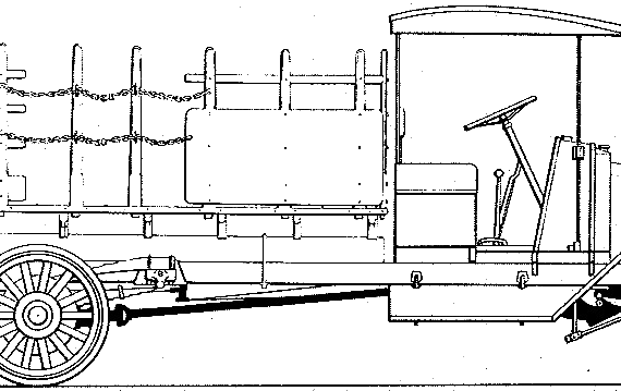 International K1 Truck (1918) - drawings, dimensions, pictures