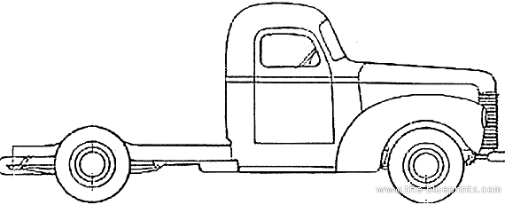 Грузовик International KB-1 Truck (1946) - чертежи, габариты, рисунки