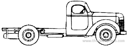 International KBR-11 Truck (1946) - drawings, dimensions, pictures