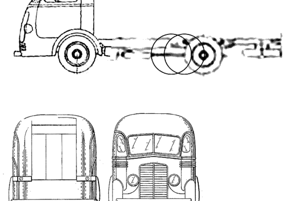 Грузовик International Trucks - (1937) - чертежи, габариты, рисунки