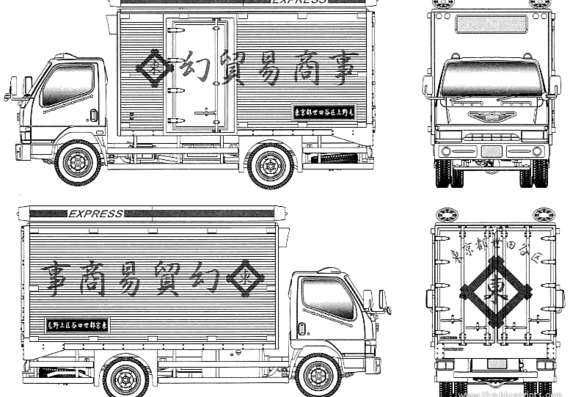 Isuzu Insulated Truck - drawings, dimensions, pictures
