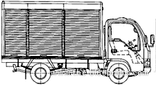 Грузовик Isuzu NHR Truck (2006) - чертежи, габариты, рисунки