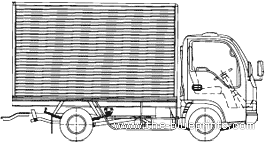 Грузовик Isuzu NPR Truck (2006) - чертежи, габариты, рисунки
