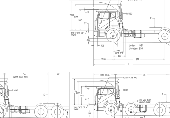 Iveco Acco 2350G Agitator truck - drawings, dimensions, pictures
