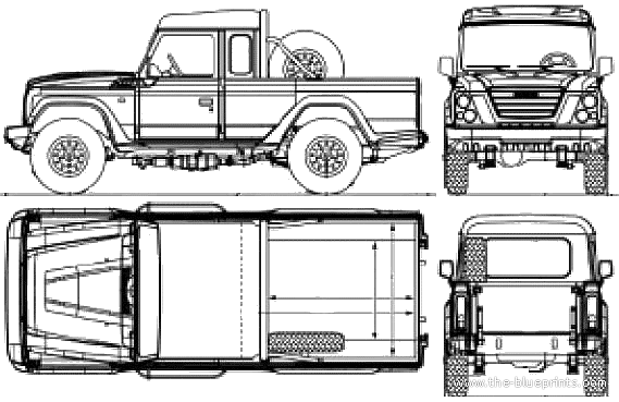 Грузовик Iveco Massif Pick-up (2009) - чертежи, габариты, рисунки