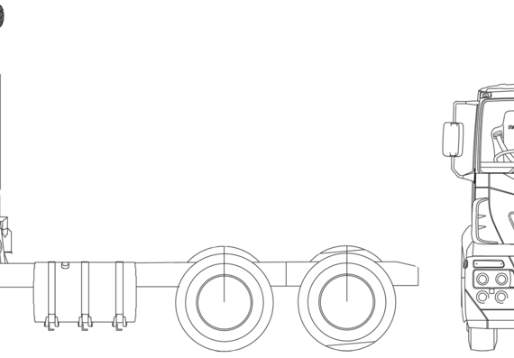 Iveco Stralis AD13 6x4 truck - drawings, dimensions, figures