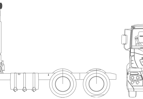 Iveco Stralis AD8 6x4 truck - drawings, dimensions, figures
