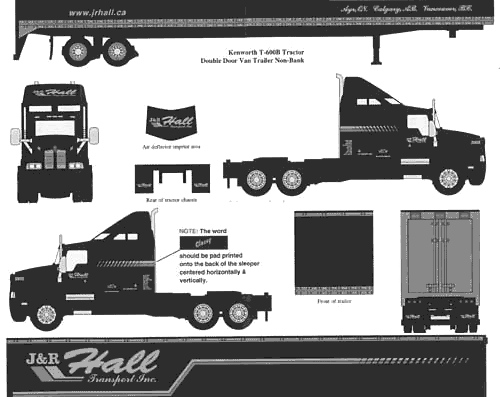 Truck J R Hall - drawings, dimensions, figures