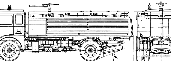 Грузовик Jelcz 004 Fire Engine (1995) - чертежи, габариты, рисунки