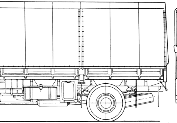 Грузовик Jelcz 315E (1969) - чертежи, габариты, рисунки