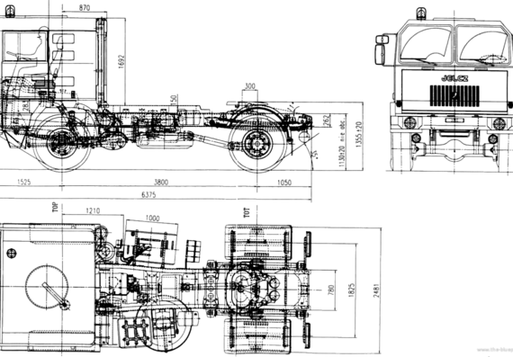 Jelcz C442D.43 truck - drawings, dimensions, figures