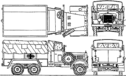 Грузовик KFz-61 Einheitsdiesel - чертежи, габариты, рисунки