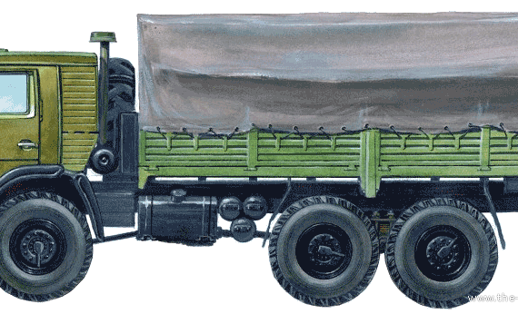 Truck KaMAZ 4310 - drawings, dimensions, pictures
