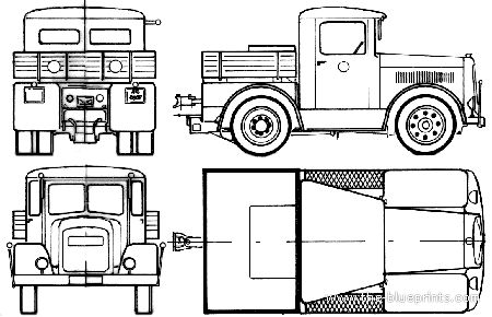 Kaelble Schwerlastschlepper truck (1936) - drawings, dimensions, pictures