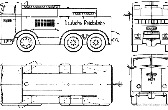 Kaelble Schwerlastschlepper truck (1937) - drawings, dimensions, pictures