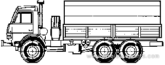 Truck KamAZ-43114 - drawings, dimensions, pictures