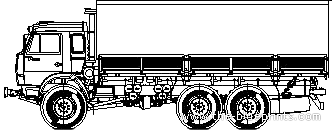 Truck KamAZ-43118 - drawings, dimensions, pictures
