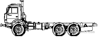 Truck KamAZ-43118 Chassis - drawings, dimensions, pictures