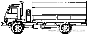 Truck KamAZ-4326 - drawings, dimensions, pictures