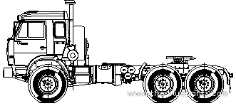 Truck KamAZ-44108 Chassis - drawings, dimensions, pictures
