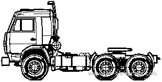 Truck KamAZ-54115 - drawings, dimensions, pictures
