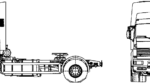 Truck KamAZ-5460T - drawings, dimensions, pictures