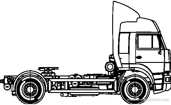 Truck KamAZ-5460 4x2 - drawings, dimensions, figures