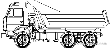 Truck KamAZ-55111 - drawings, dimensions, pictures
