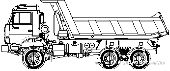 Truck KamAZ-65111 - drawings, dimensions, pictures