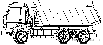 Truck KamAZ-65115 - drawings, dimensions, pictures