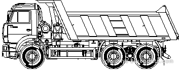 Truck KamAZ-6520 - drawings, dimensions, pictures