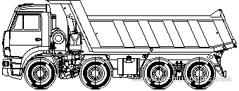 Truck KamAZ-6540 - drawings, dimensions, pictures