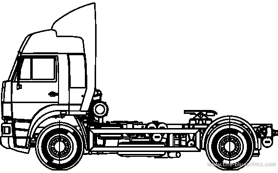 Truck KamAZ 5460 4x2 - drawings, dimensions, figures