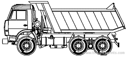 Truck KamAZ 65115 - drawings, dimensions, figures