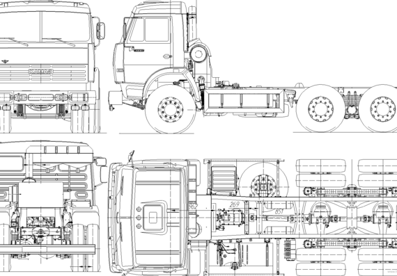 Kamaz 53229 truck - drawings, dimensions, pictures