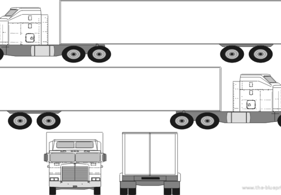 Kenworth truck - drawings, dimensions, pictures