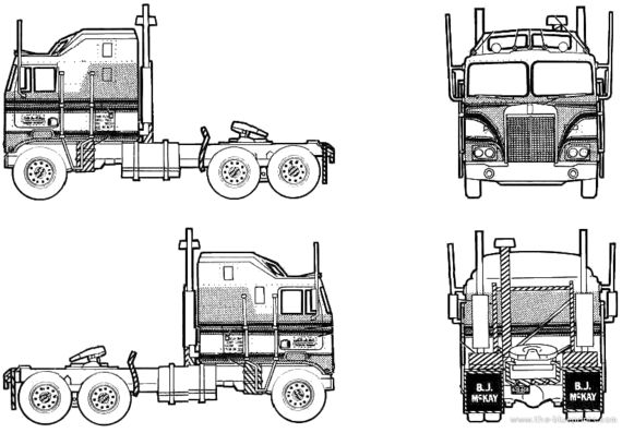 Kenworth Aerodyne truck (1981) - drawings, dimensions, pictures
