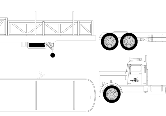 Kenworth Honest John Missle Launcher truck - drawings, dimensions, pictures