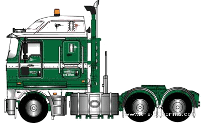Kenworth K200 Prime Mover truck - drawings, dimensions, pictures