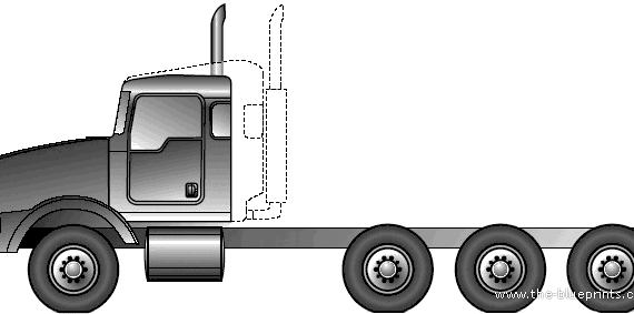 Kenworth T800H truck (2005) - drawings, dimensions, figures