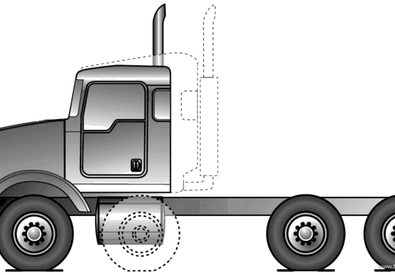 Kenworth T800 truck (2008) - drawings, dimensions, pictures