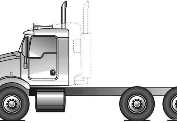 Kenworth T800 Short Hood Truck (2008) - drawings, dimensions, pictures