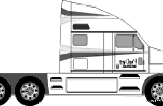 Kenworth T 2000 truck - drawings, dimensions, pictures | Download drawings,  blueprints, Autocad blocks, 3D models | AllDrawings