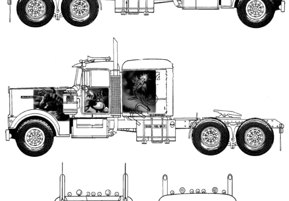 Kenworth W-900 truck - drawings, dimensions, pictures