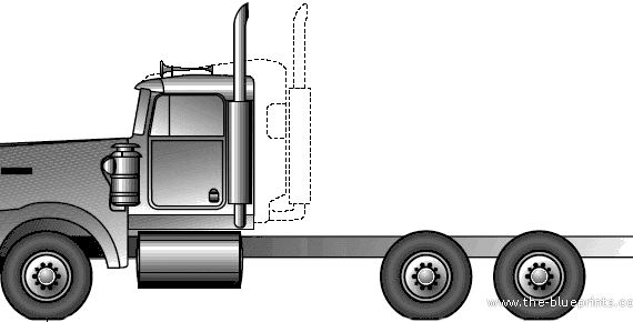 Kenworth W900B truck (2005) - drawings, dimensions, figures